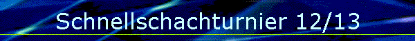 Schnellschachturnier 12/13